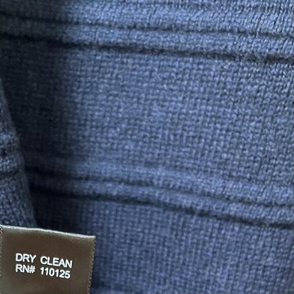 Quinn Mens Wool Cashmere Crew Neck Sweater Size XXL Navy Quiet Luxury Preppy NWT - Picture 7 of 7